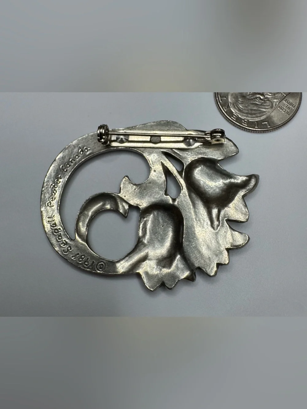 Vintage 1980’s Seagull Pewter Canada Brooch